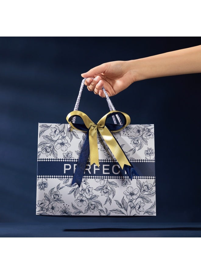 برفكت مجموعة من 6 أكياس هدايا سيكريت جاردن بمقابض، أكياس هدايا فاخرة عالية الجودة من ورق كرافت مناسبة للهدايا وأعياد الميلاد وعيد الأم وحفلات الزفاف والحفلات (25 × 12 × 20 سم) - Image 3